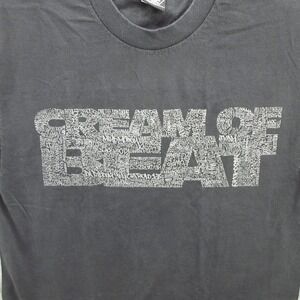 True Men's Graphic T-Shirt Large Black Cream Of Beat 100% Cotton Short Sleeve